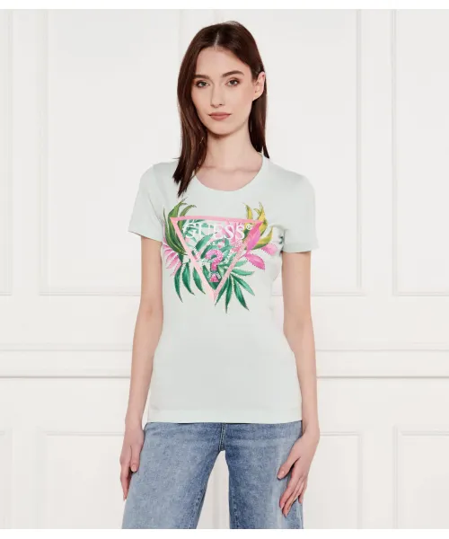 

Футболка Slim fit Guess Jeans, зеленый