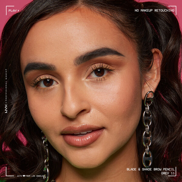 Nano-Precise, двусторонний карандаш для бровей, цвет 11 серый, 13,6 г Nyx Professional Makeup Blade & shade, цвет 11 grey — фото 3