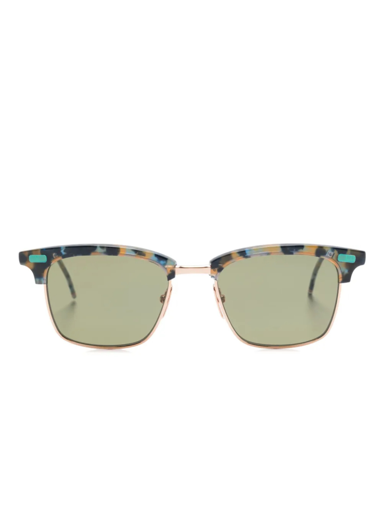 

Thom Browne Eyewear солнцезащитные очки в оправе черепаховой расцветки, черный