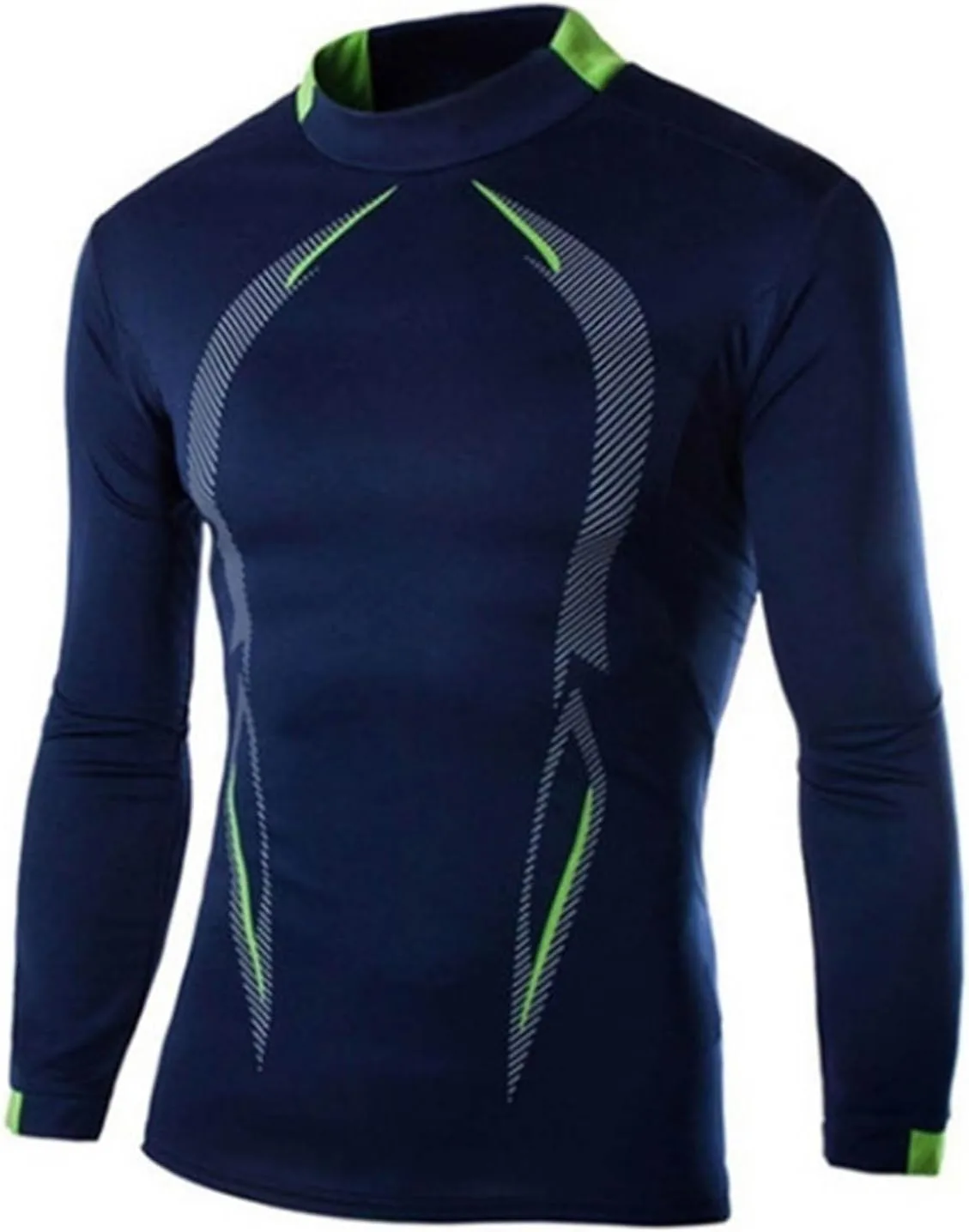 

Мужская футболка для бега и тренировок, легкая и дышащая, с длинным рукавом QUNPIU