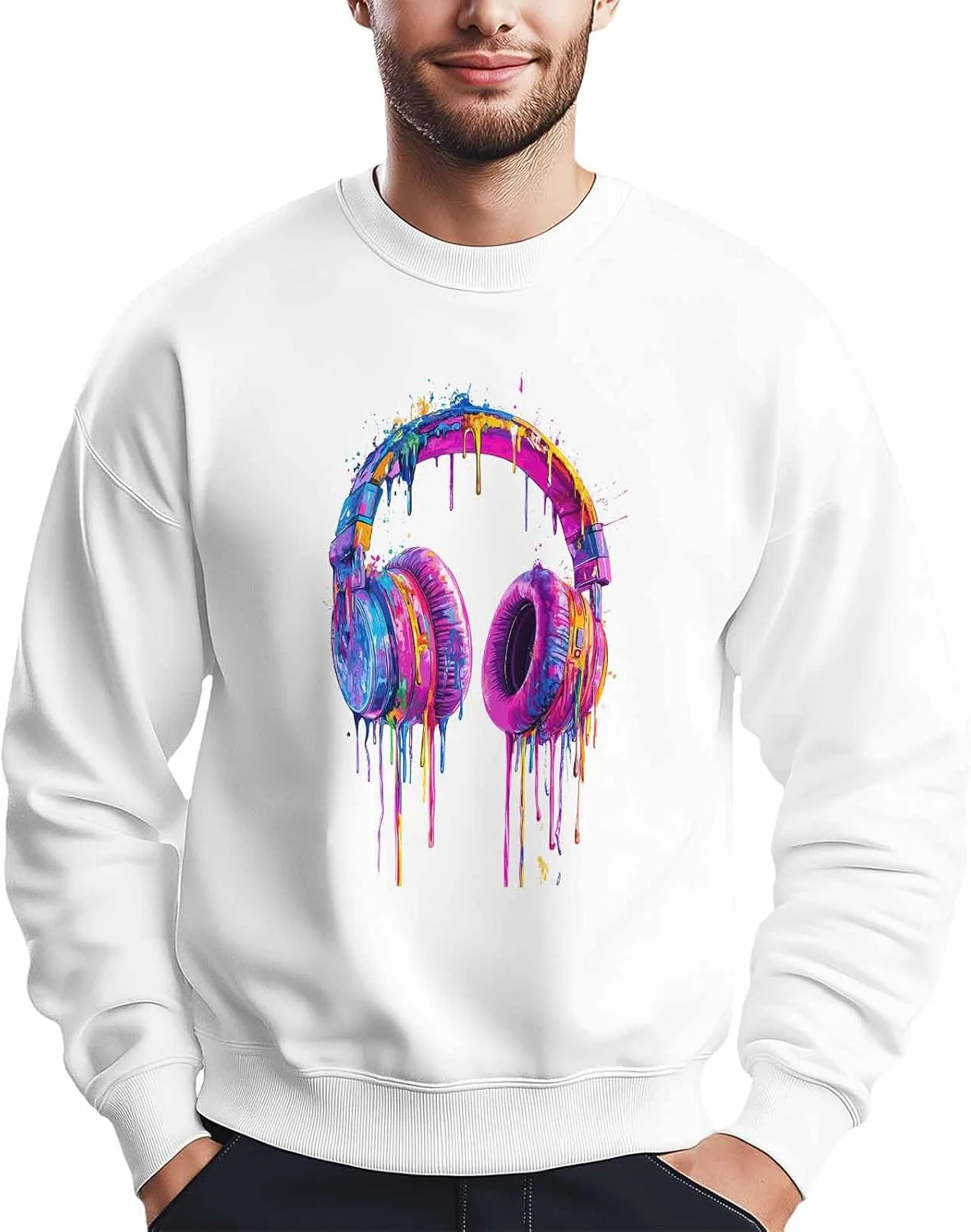 

Мужской свитшот с принтом наушников Winvebermior