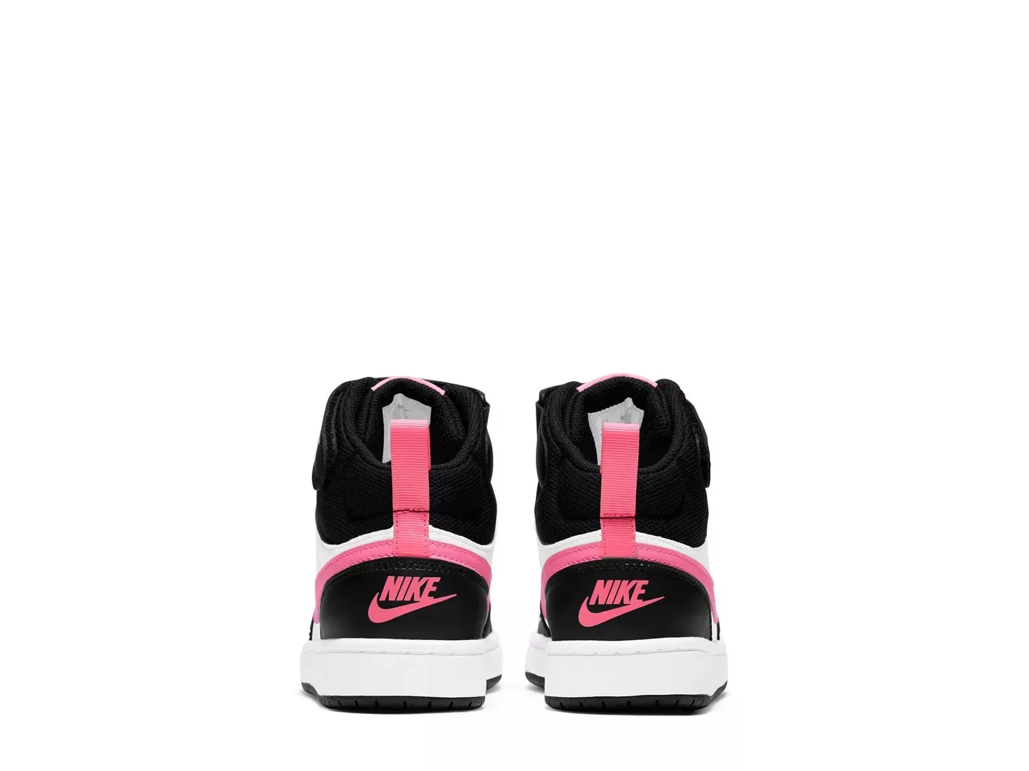 Кроссовки Nike Court Borough Mid 2 — детские, черные/розовые — фото 2