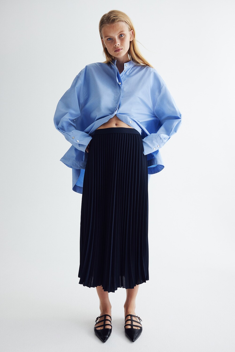 

Плиссированная юбка H&M, синий