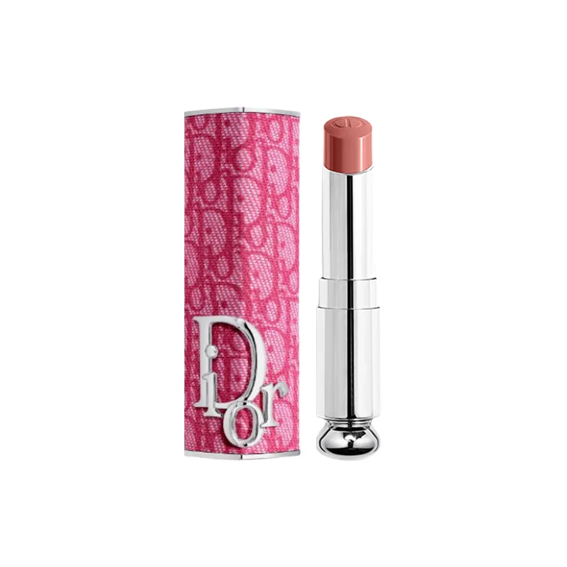 DIOR Блеск для губ Enchanting Lipstick Classic Fuchsia Print Edition, Two-Piece Set: Classic Fuchsia Print Lipstick Case+Enchanting Lipstick Refill #100 Nude Look