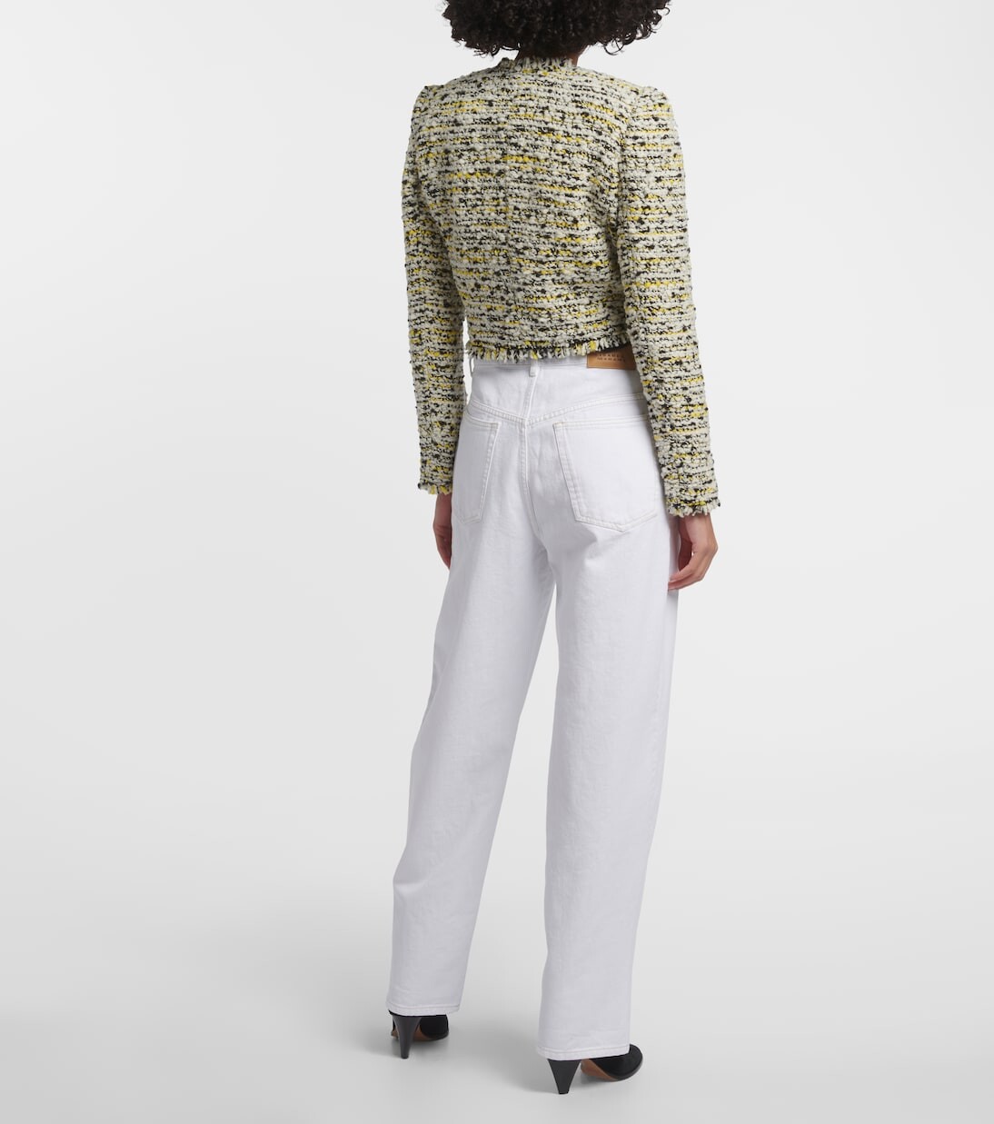 Укороченная куртка gradilia из смесовой шерсти Isabel Marant, белый — фото 3
