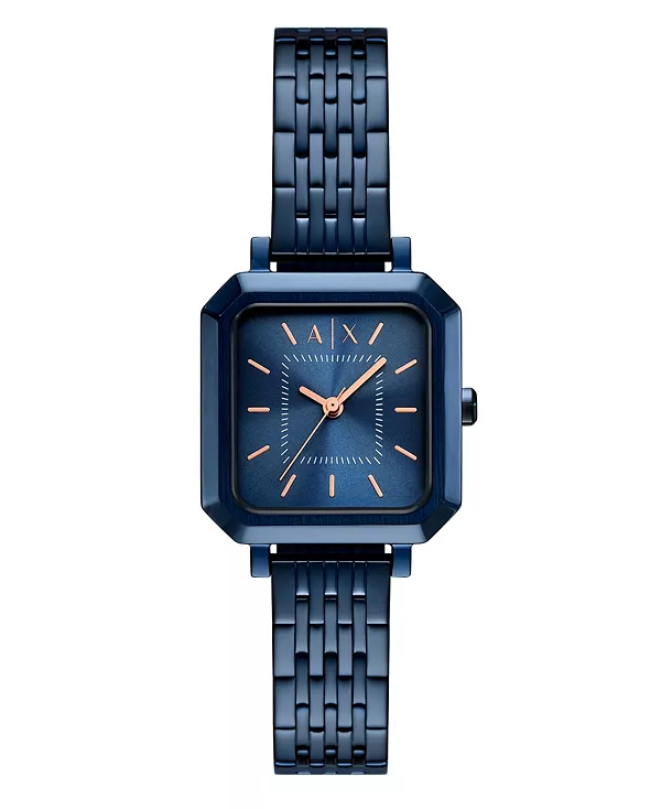 

Женские кварцевые часы с тремя стрелками синего цвета из нержавеющей стали, 27 мм A|X Armani Exchange, blue