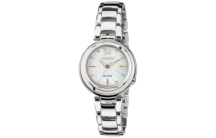 

CITIZEN Часы Women's Ecology Drive Collection Watch, White Dial Silver Strap