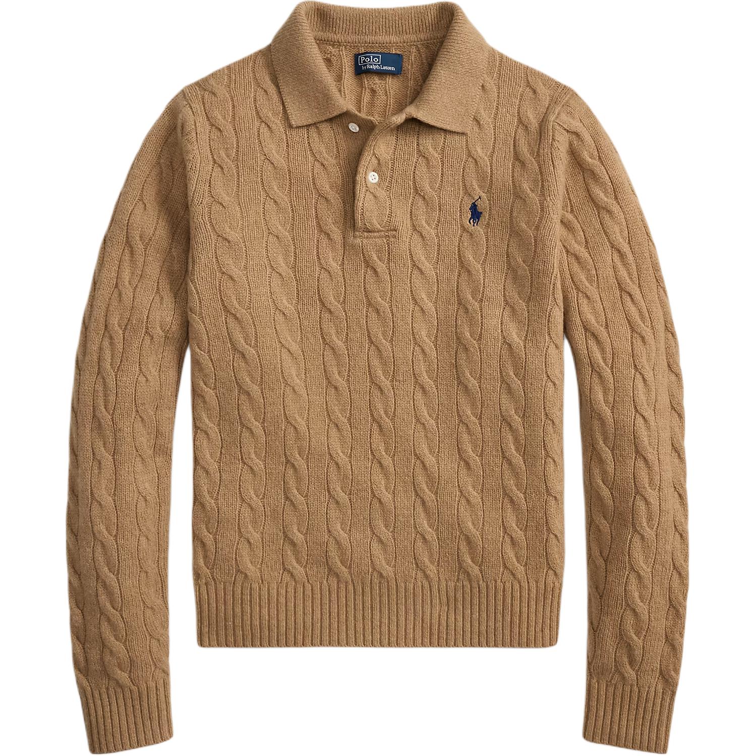 Футболка-поло с вышитым логотипом Polo Ralph Lauren, camel mixed color — фото 4
