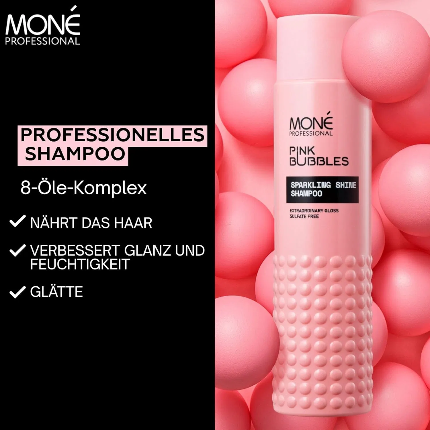 Шампунь «The Perfect Shampoo» с ванильным ароматом от MONÉ Professional Moné, Pink — фото 2