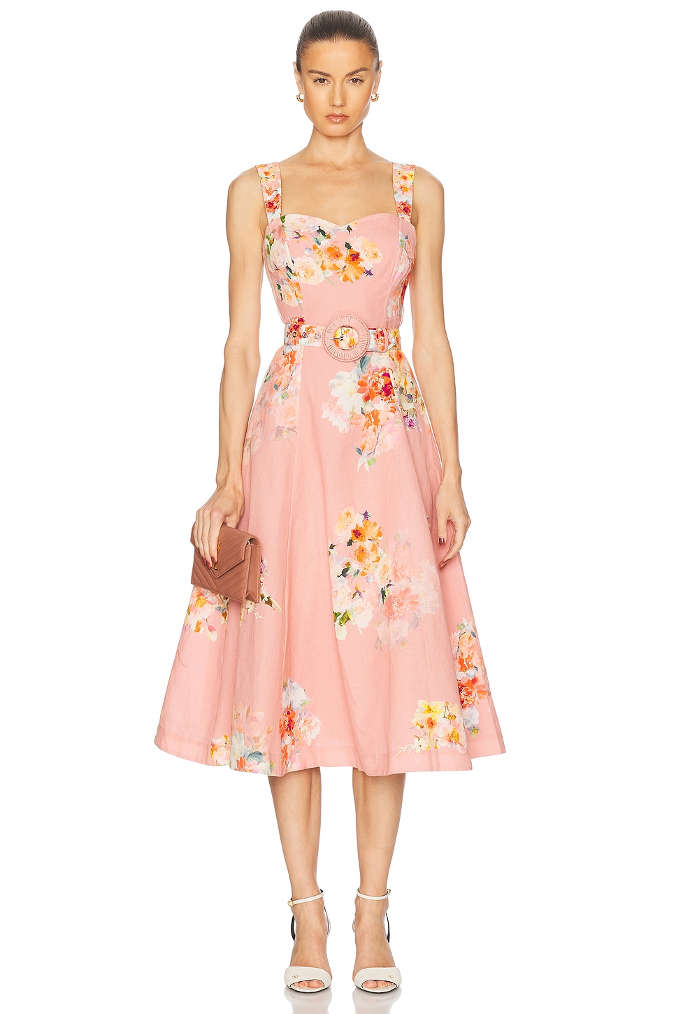 

Saba Buckle Длинное платье Hemant And Nandita, Peach Floral