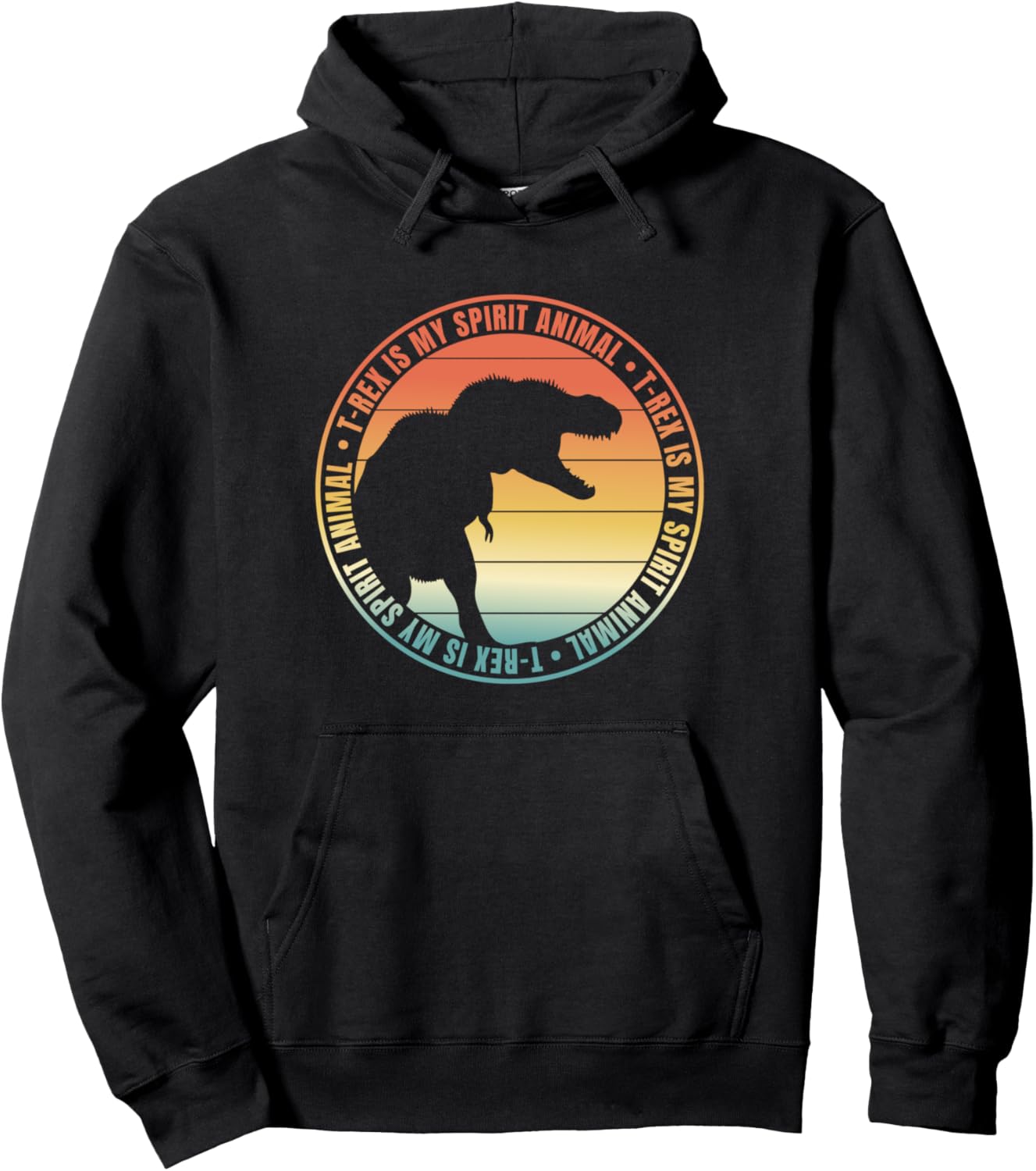 

Толстовка с забавной ретро-цитатой про динозавра: Тираннозавр Рекс - мой тотемный зверь Peekay Apparel - Dino, черный