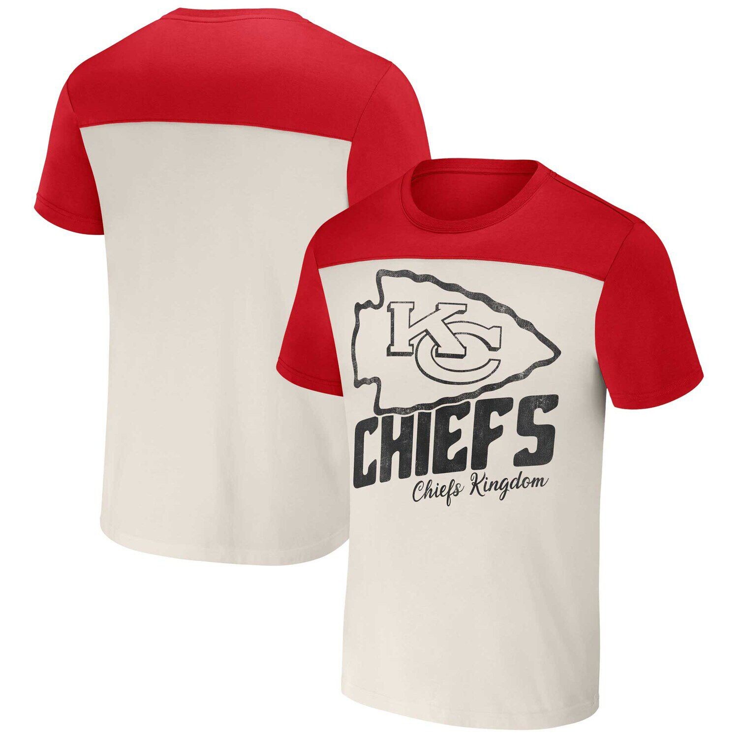 

Мужская футболка NFL x Darius Rucker Collection от Fanatics Cream Kansas City Chiefs с цветными блоками