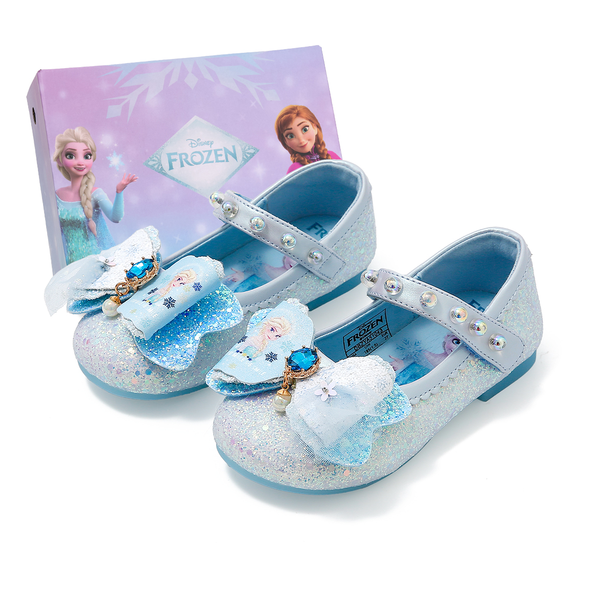 

Детские кожаные туфли серии Frozen Series с противоскользящей подошвой и амортизацией, износостойкие, с низким верхом Disney, фиолетовый