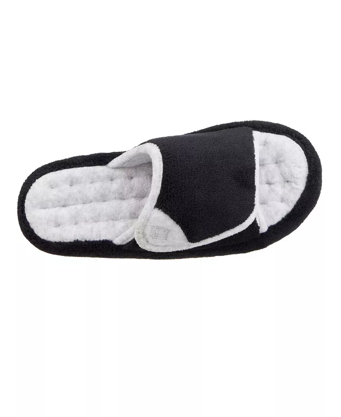 Женские тапочки-кроксы Microterry Spa Slide Clog Isotoner Signature, черный — фото 3
