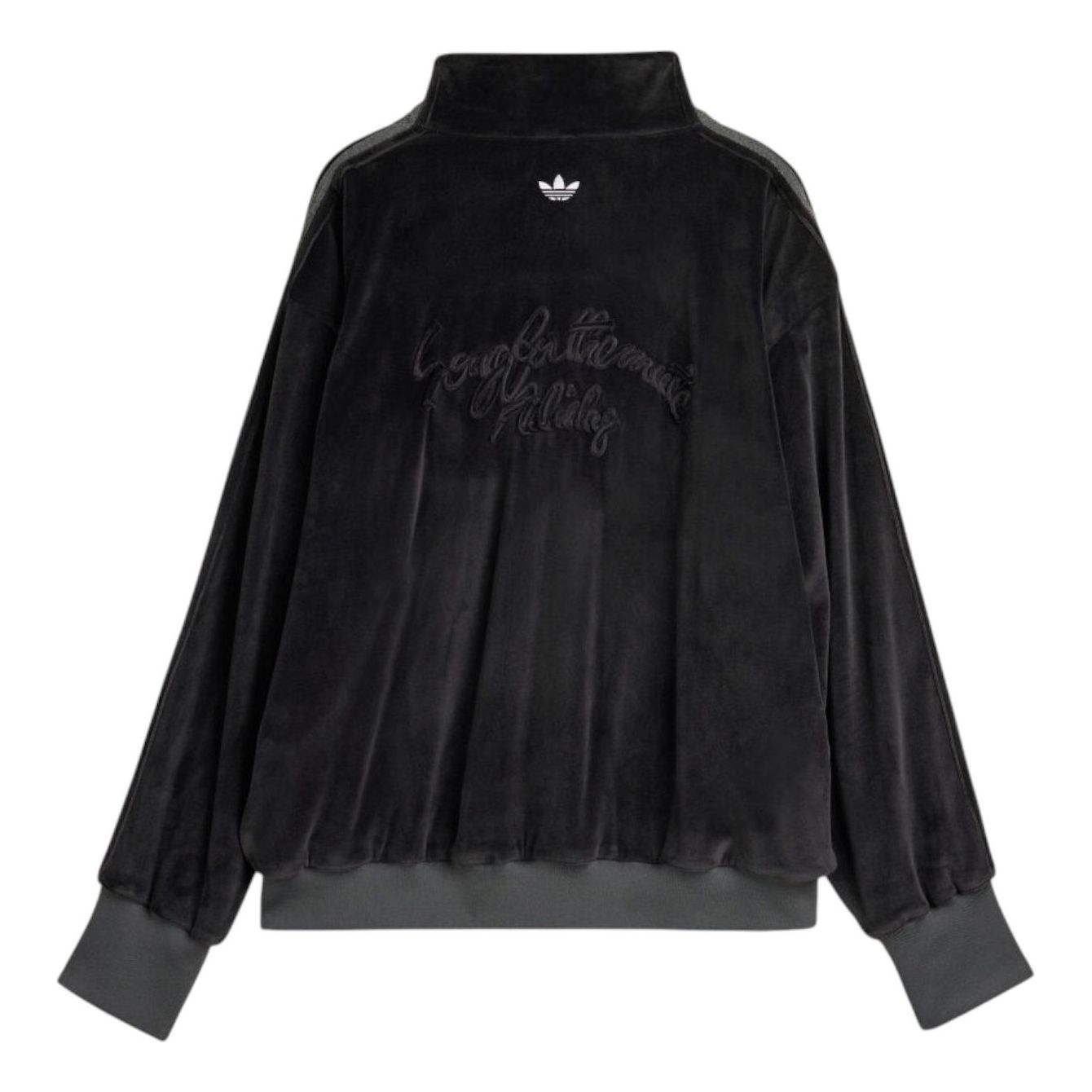 Куртка adidas x Song For The Mute 006 Velvet Relaxed Track Jacket 'Black' — фото 2