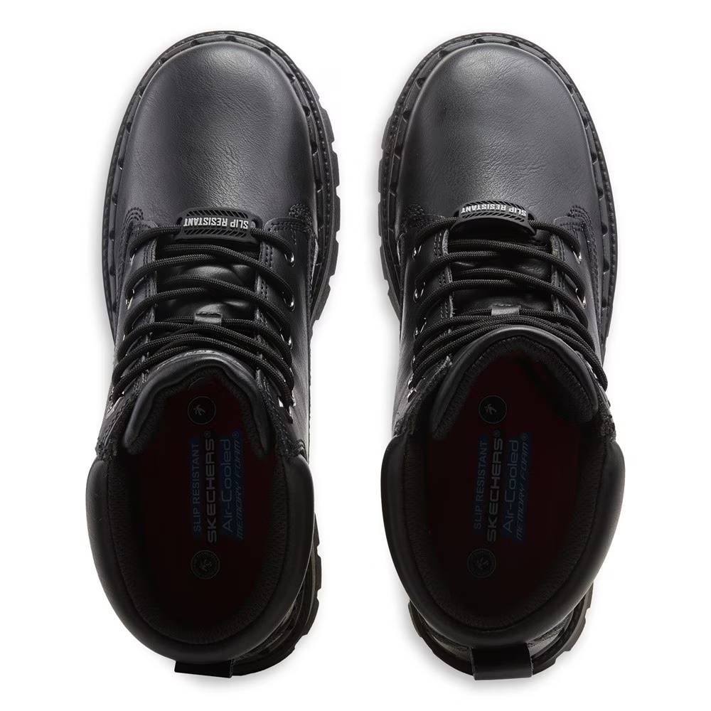 Рабочие ботинки с расслабленной посадкой и противоскользкой подошвой Skechers Work, black — фото 4