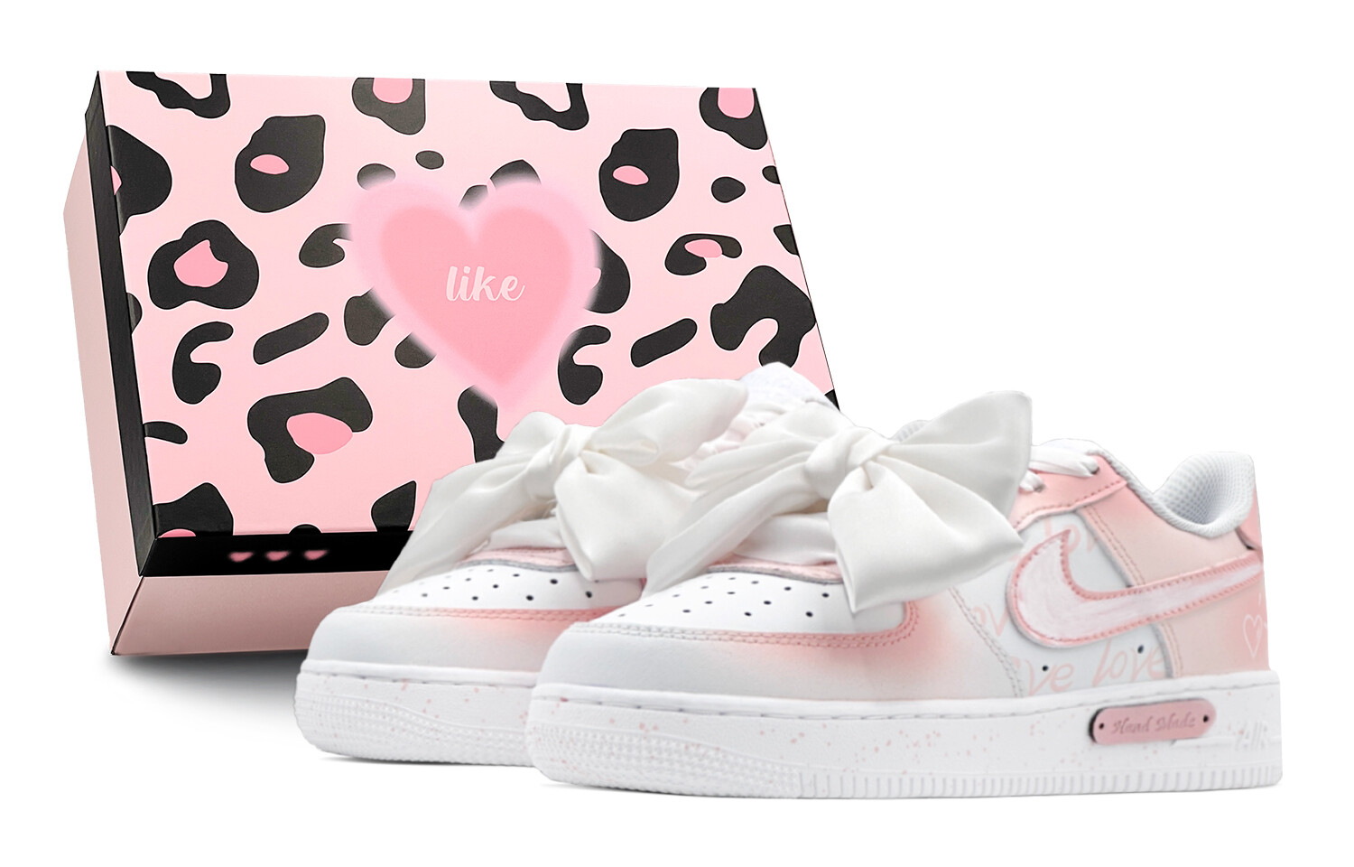 

Кроссовки Nike Air Force 1 Skateboarding Shoes Women's Low-top Pink, розовый