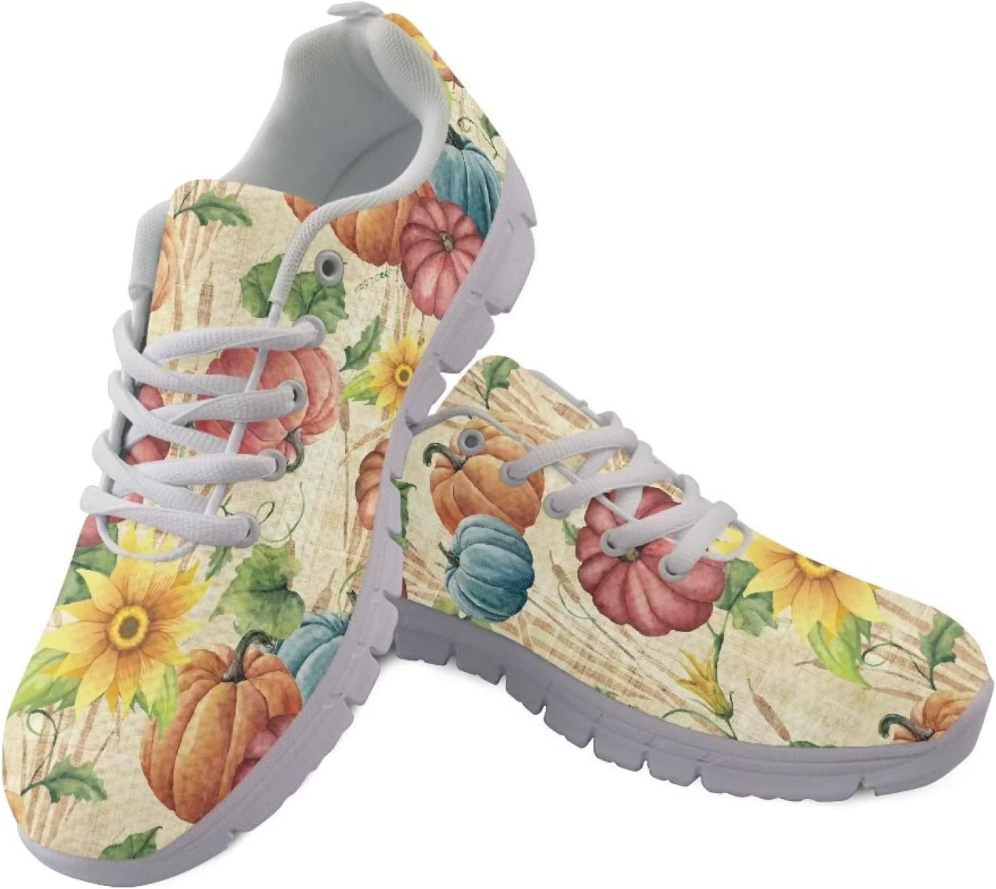 

Рождественские кроссовки Jeiento для женщин и мужчин, для бега по дороге, модные кеды, комфортные спортивные и прогулочные теннисные кроссовки, подарок для мальчика и девочки, Fall Pumpkin