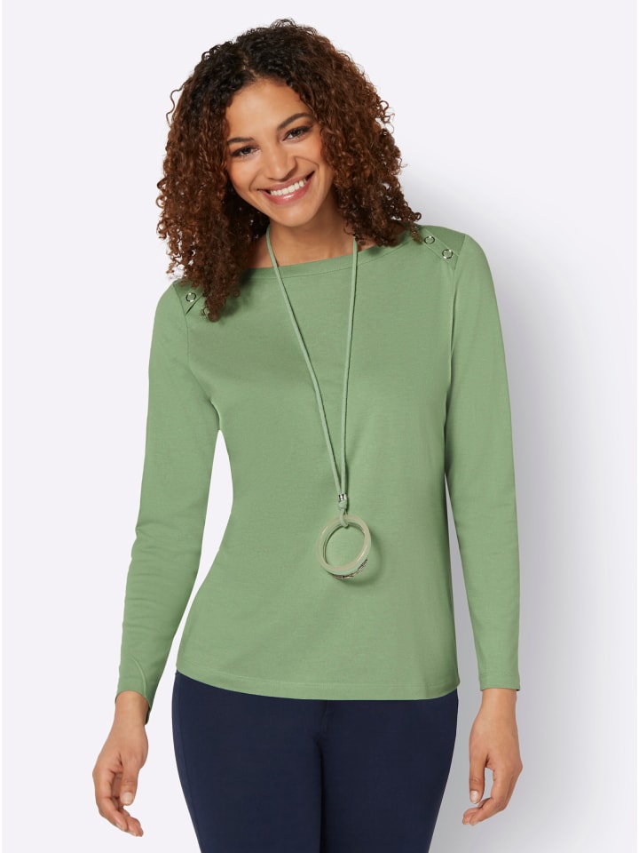 

WITT WEIDEN Футболка с длинными рукавами цвета эвкалипта