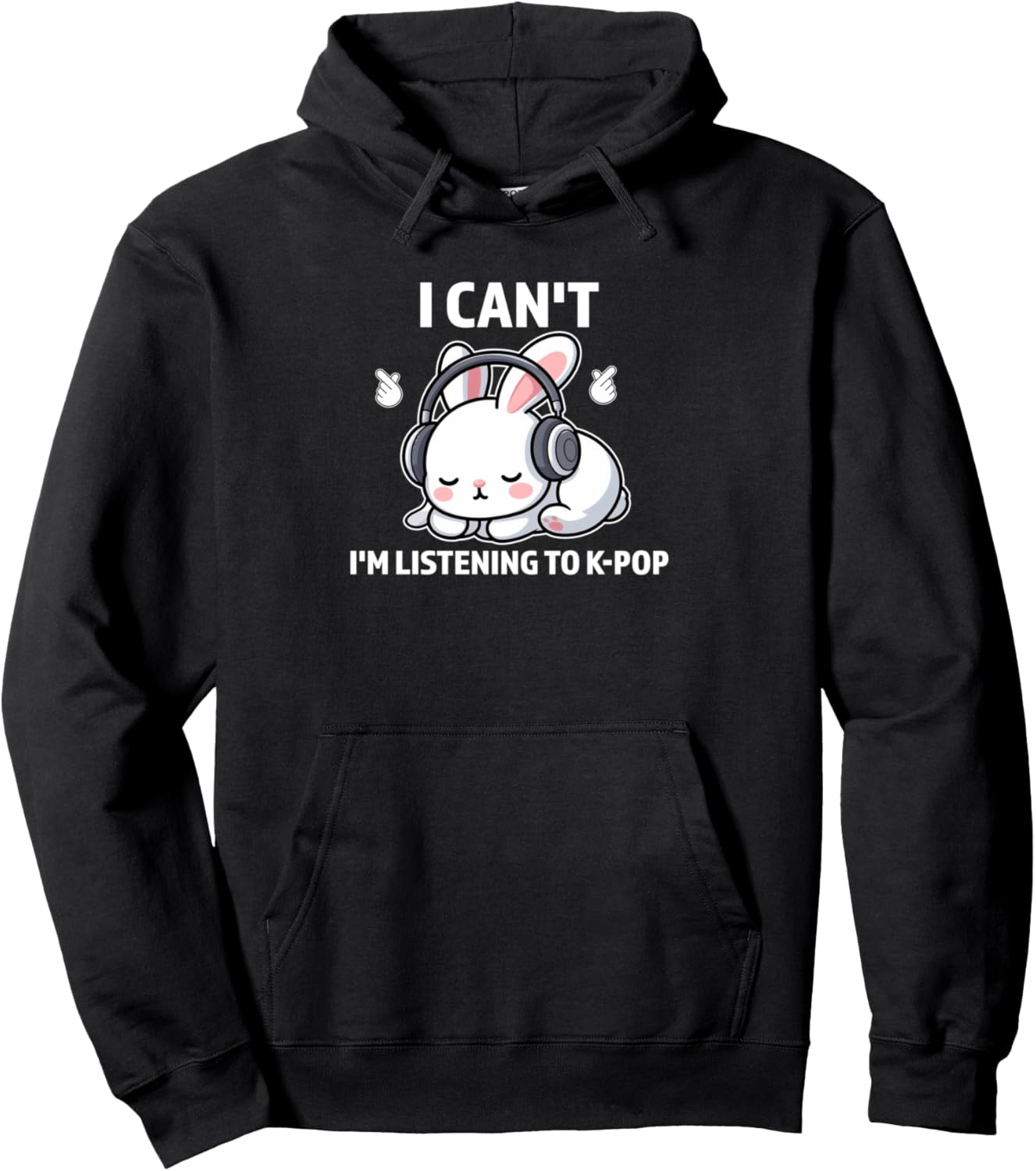

Толстовка, Я не могу слушать k-pop в корейской толстовке K-Pop Merch K-Pop Merchandise Gift Idea, черный