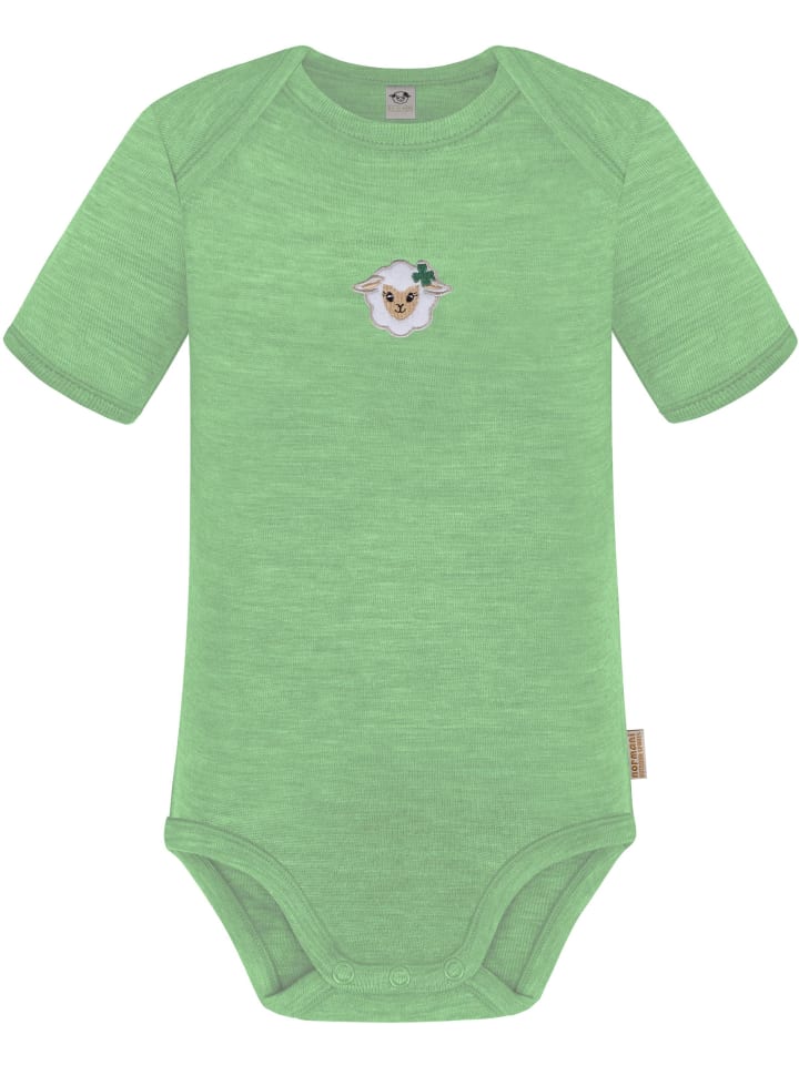 

Normani Outdoor Sports Детский боди с короткими рукавами из мериносовой шерсти, цвет Тауранга, зеленый