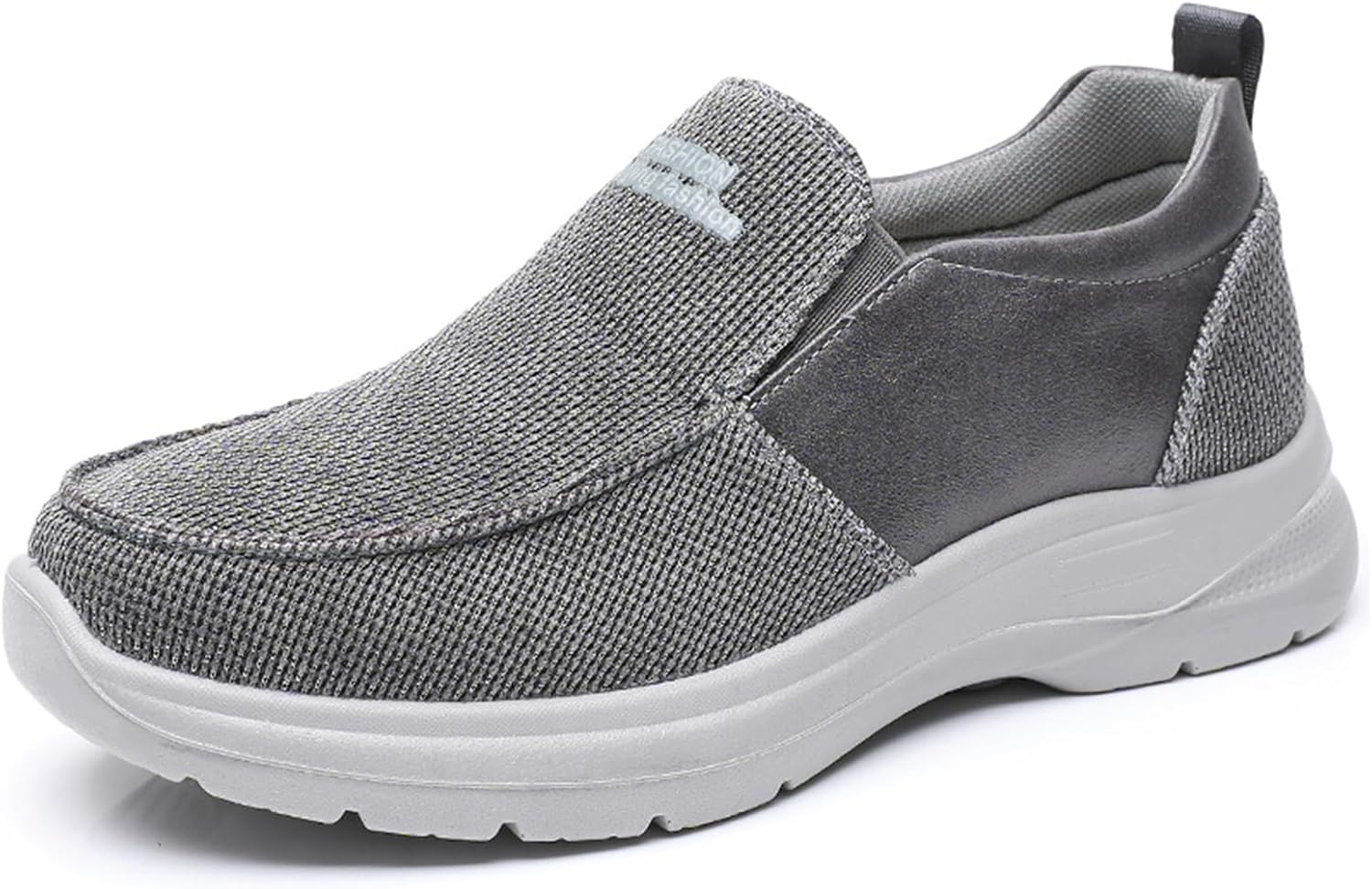 

Мужские мокасины на ленточной подошве из холщовой ткани, комфортные и легкие прогулочные туфли, модные и прочные кроссовки для улицы Crepuscute, серый