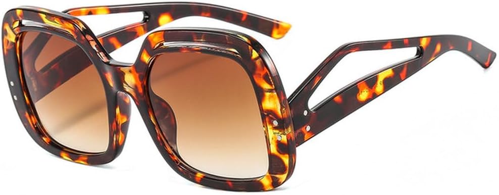 

Женские солнцезащитные очки класса люкс, большие солнцезащитные очки с леопардовым принтом, классические винтажные женские очки с защитой от УФ-излучения UV400 LVTFCO, Leopard