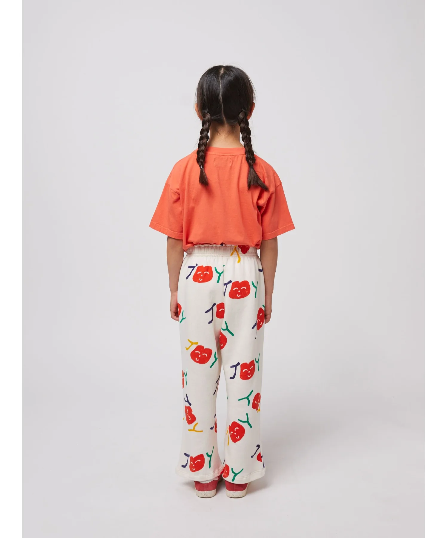 Детские спортивные штаны с принтом улыбок Smiling all over jogging pants BOBO CHOSES бежевые — фото 4