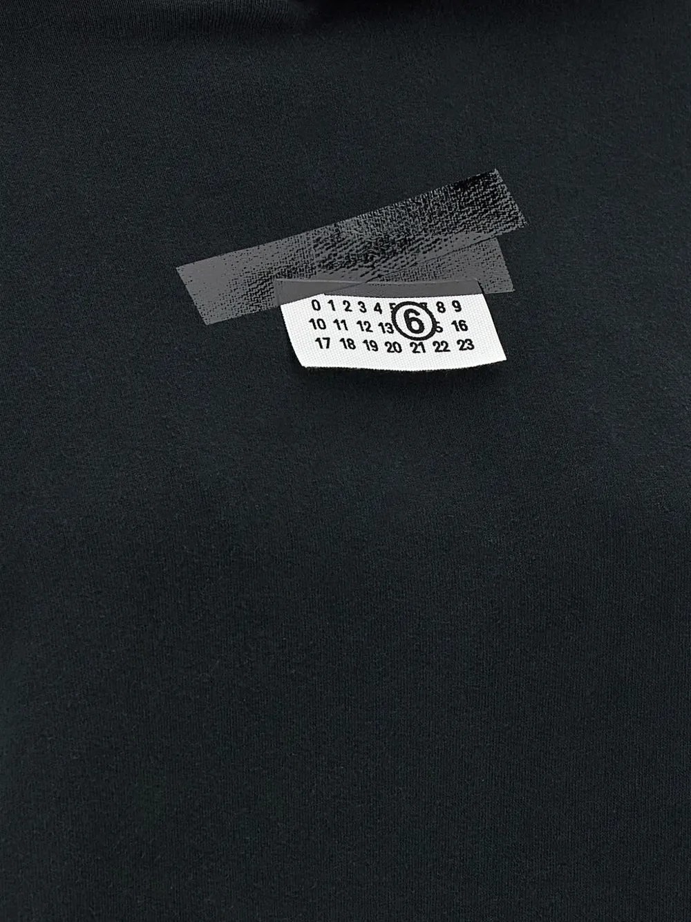 Толстовка из марли с необработанными краями Mm6 Maison Margiela, черный — фото 4