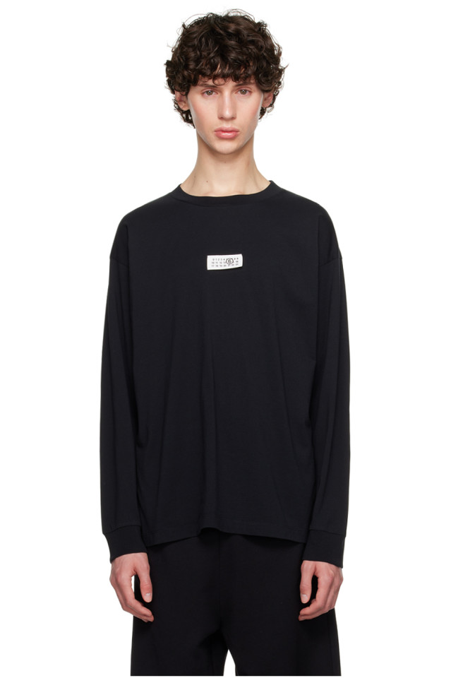 

Длинный рукав футболка Patch Mm6 Maison Margiela, черный