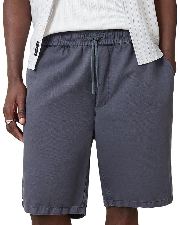 

Хлопковые шорты Hanbury Relaxed Fit на шнурке ALLSAINTS, синий