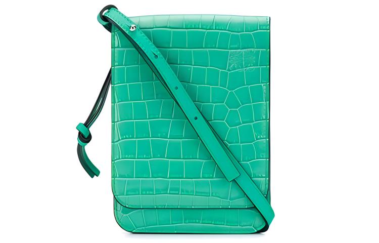 

LOEWE Сумка через плечо из крокодиловой кожи для фотоаппарата женская светло-зеленая