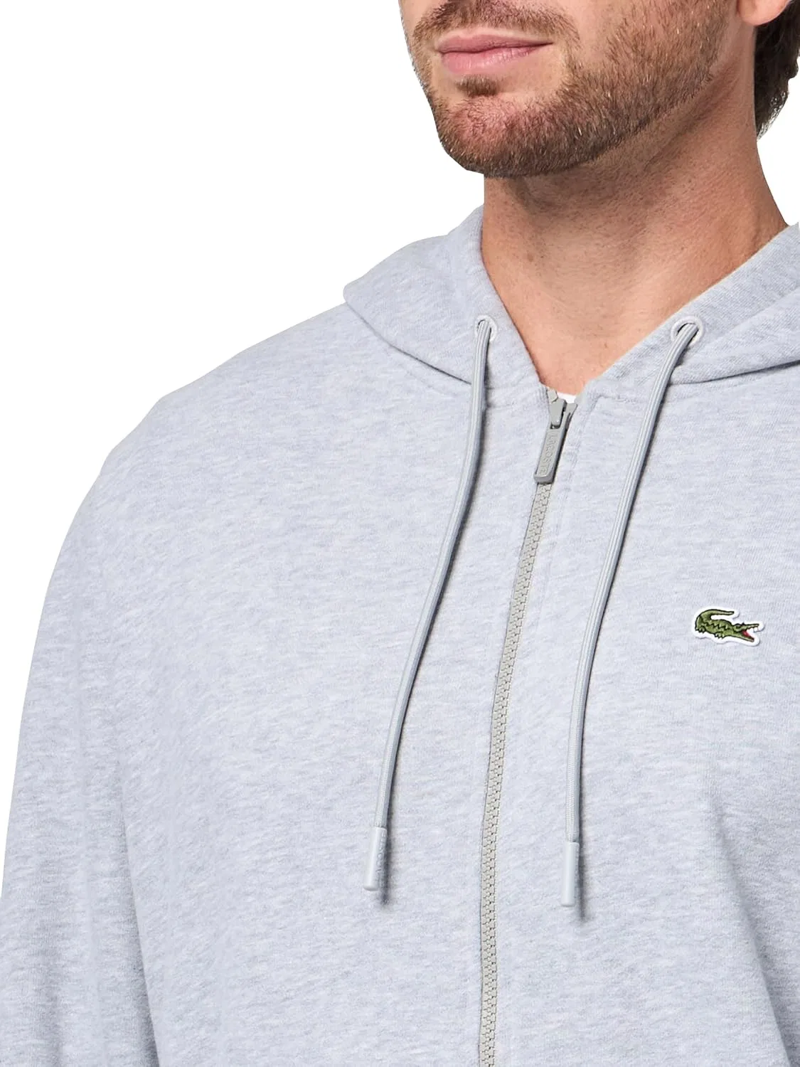 Мужская толстовка Lacoste Core Classic Fit на молнии — фото 3