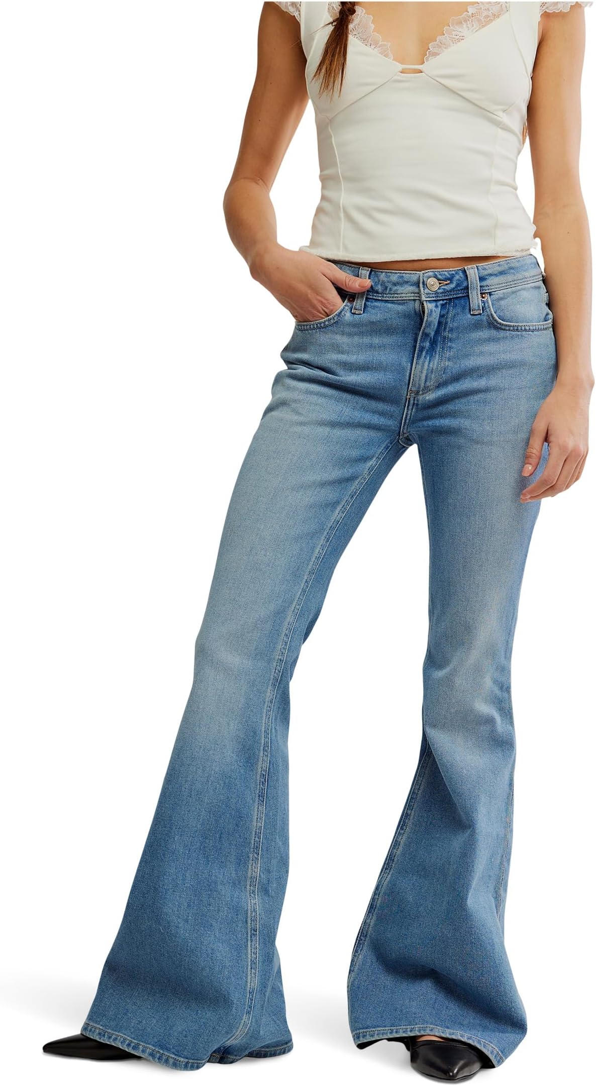 

Джинсы Free People We The Free Love Bomb Flare Jeans, Dynamite