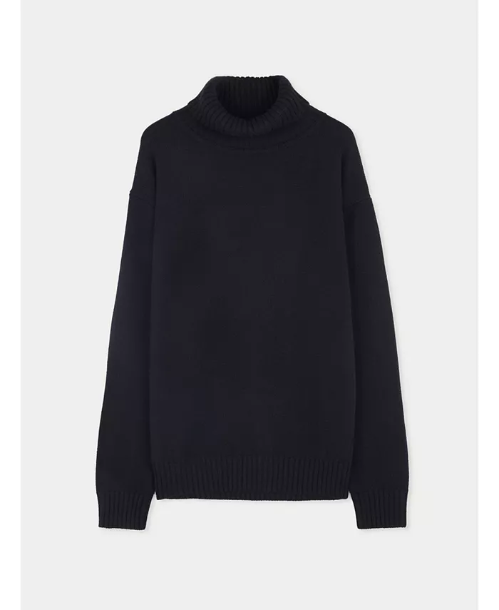 

Мужской кашемировый водолазный свитер Gobi Cashmere, черный