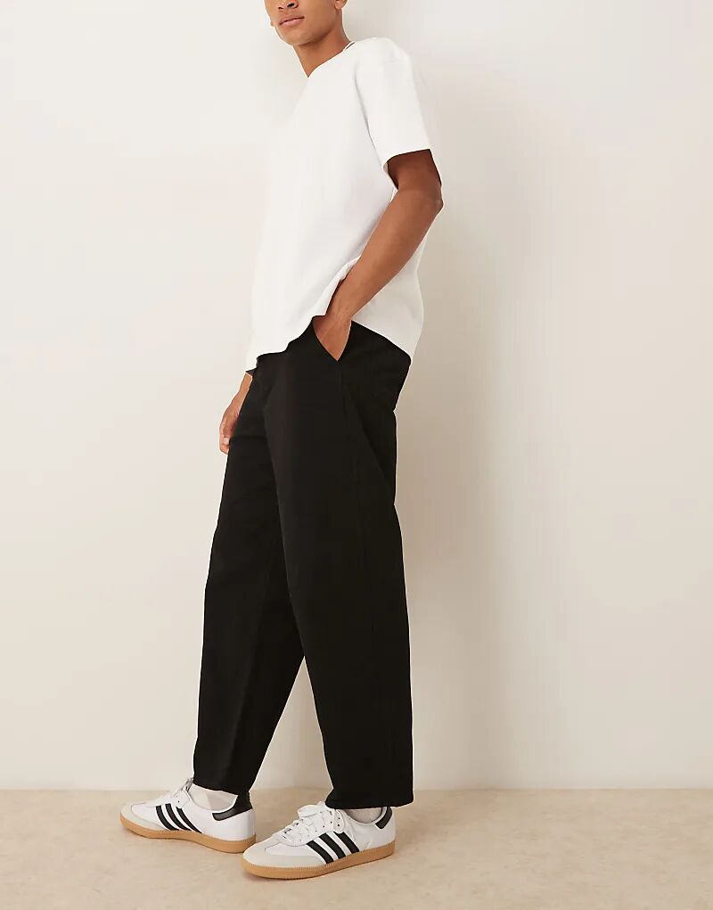 

Свободные зауженные брюки ASOS DESIGN черного цвета