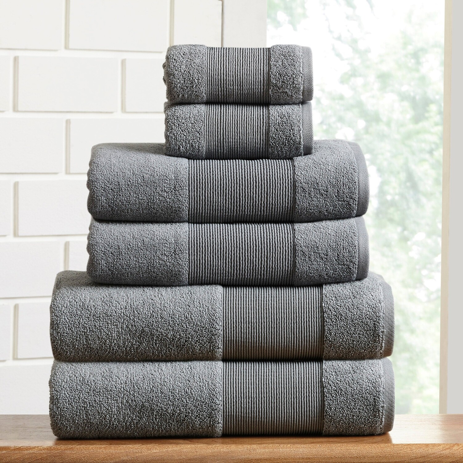 

Набор полотенец Modern Threads Air Cloud, 6 предметов, цвет Charcoal