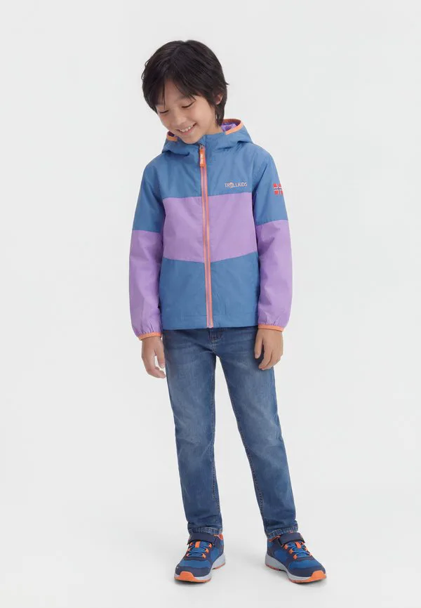 Водонепроницаемая куртка унисекс bjordal Trollkids, Cornflower/Violet Sorbet