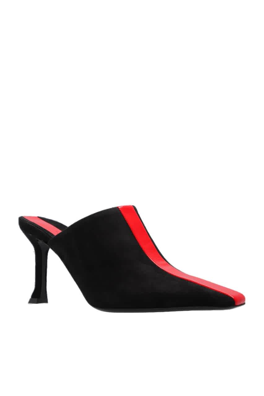 Ferragamo Женские черные мюли Sophye с графическим декором Salvatore Ferragamo — фото 2