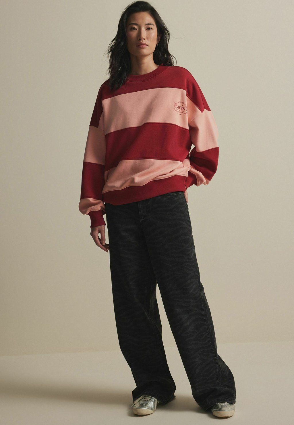 

Толстовка RELAXED FIT STRIPE Next, красный