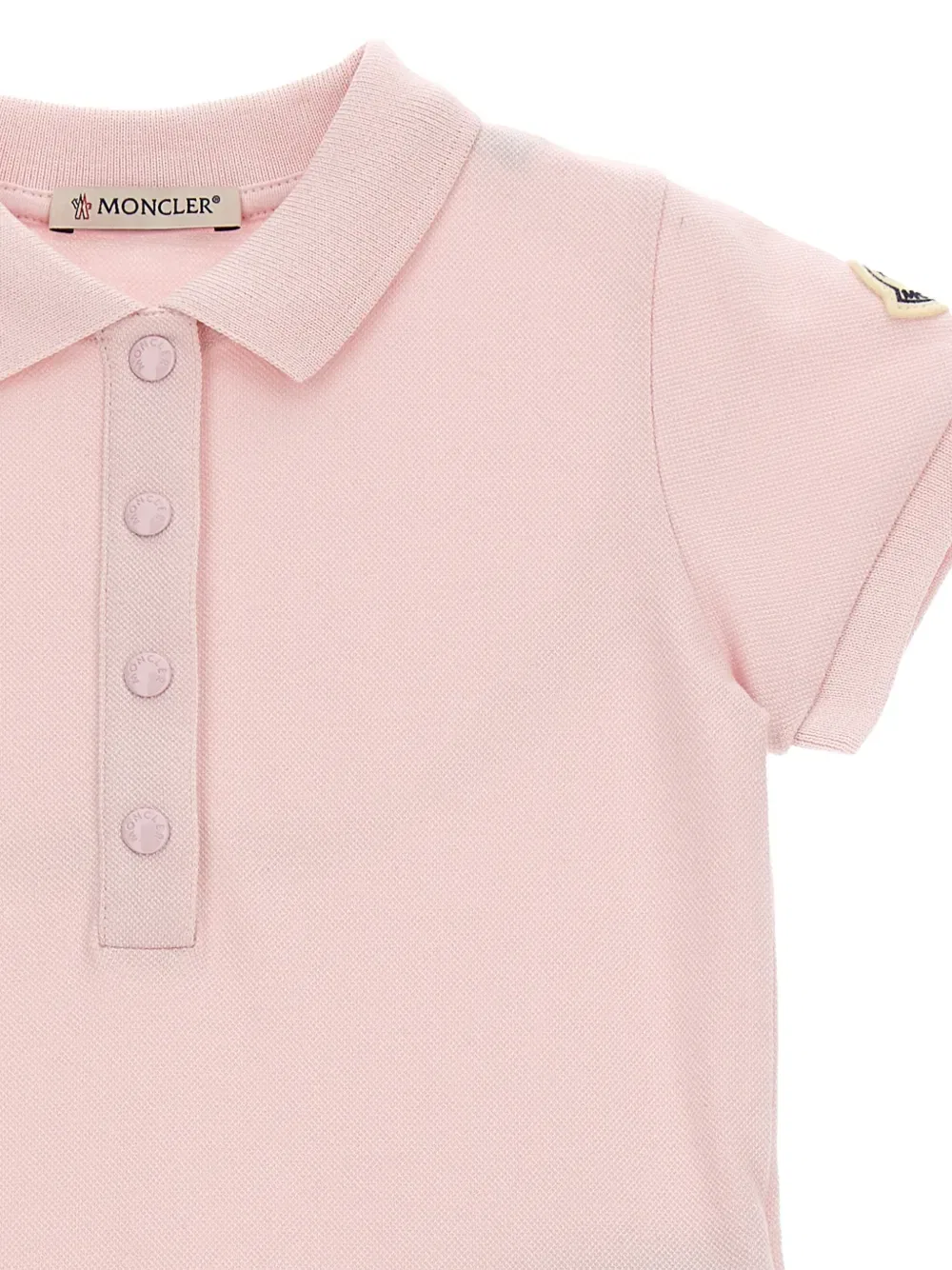 Плиссированное платье-поло Moncler Enfant, розовый — фото 3