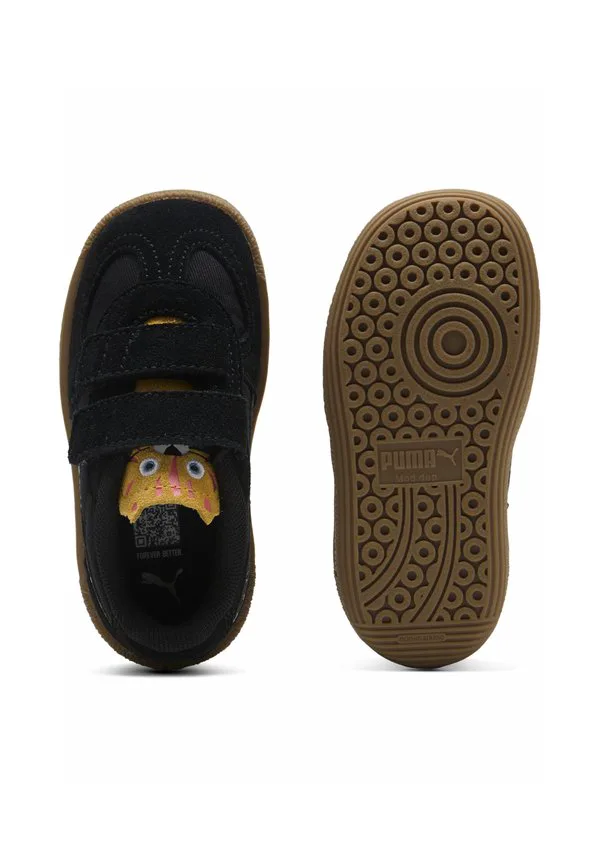 Палермо, кроссовки с изображением капризного кота, детская обувь Puma, Black/Archive Gold — фото 3