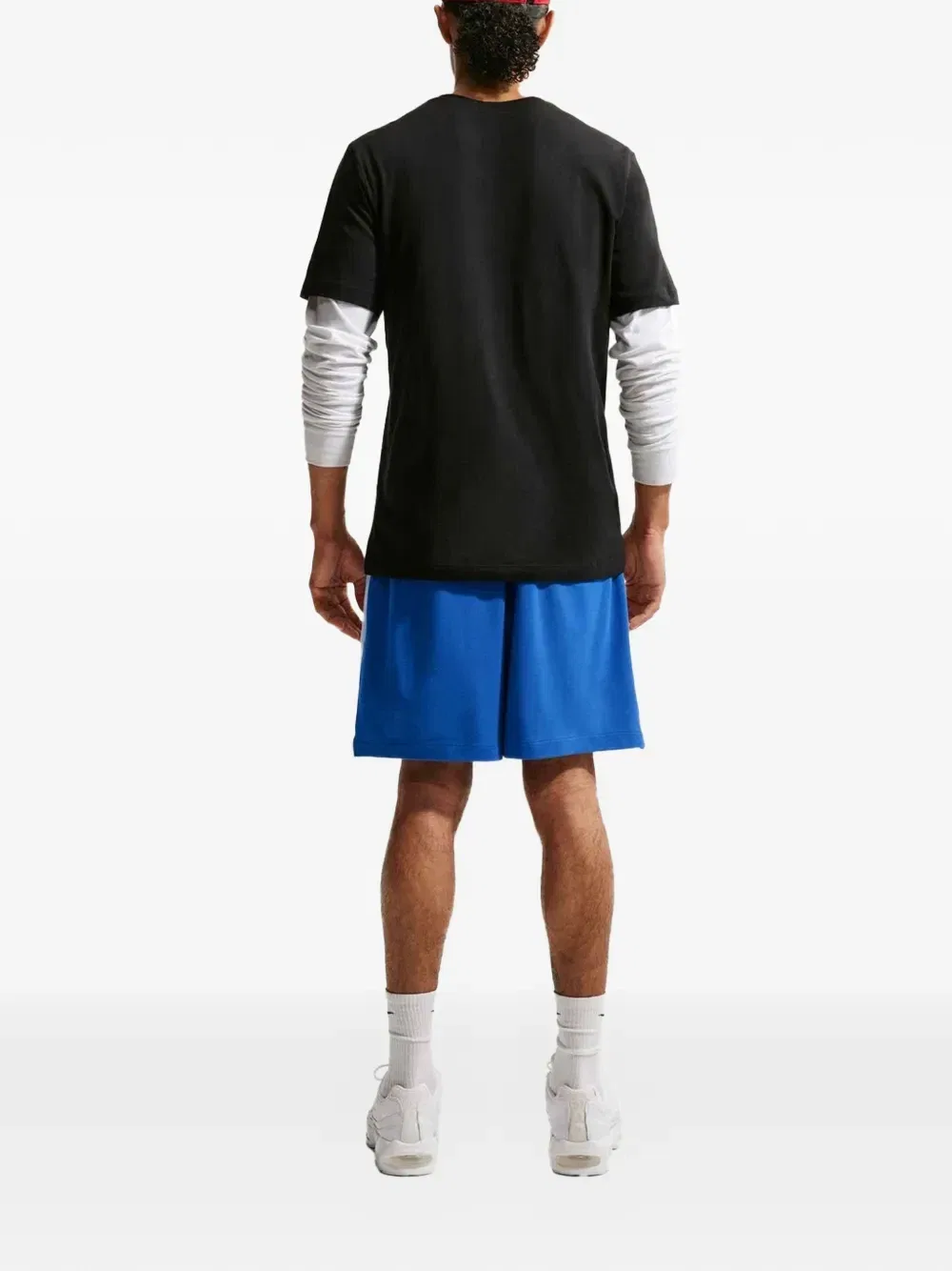 Шорты с логотипом и боковыми полосками Nike, синий — фото 2