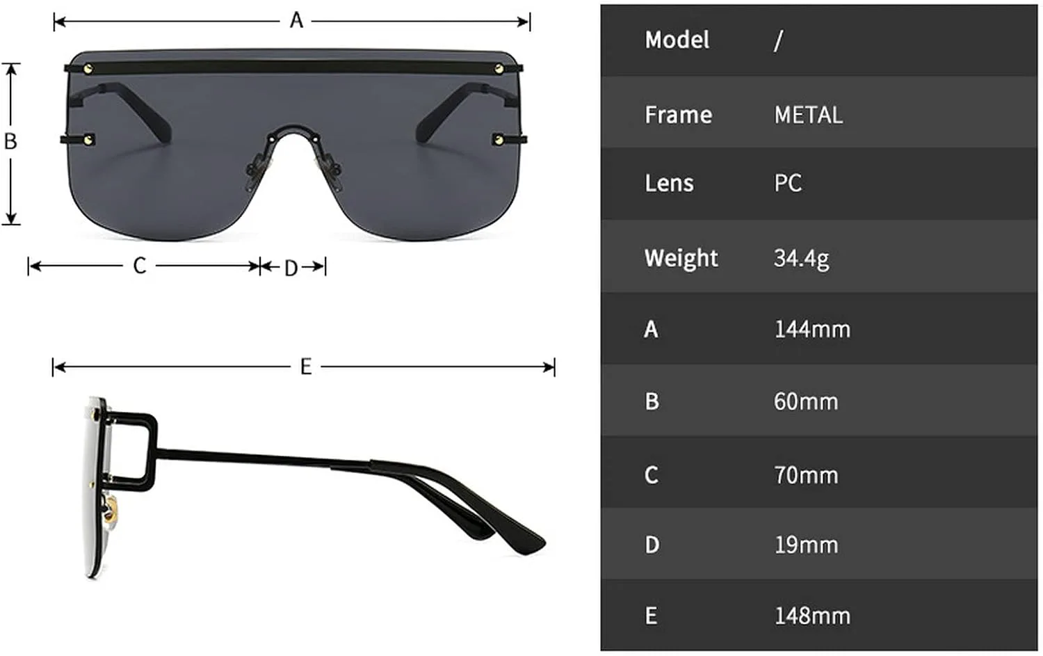 

Солнцезащитные очки COTIA 2021 в крупной оправе, большие, для женщин и мужчин, с плоской верхней частью, без оправы, квадратные, с градиентными линзами, Tea