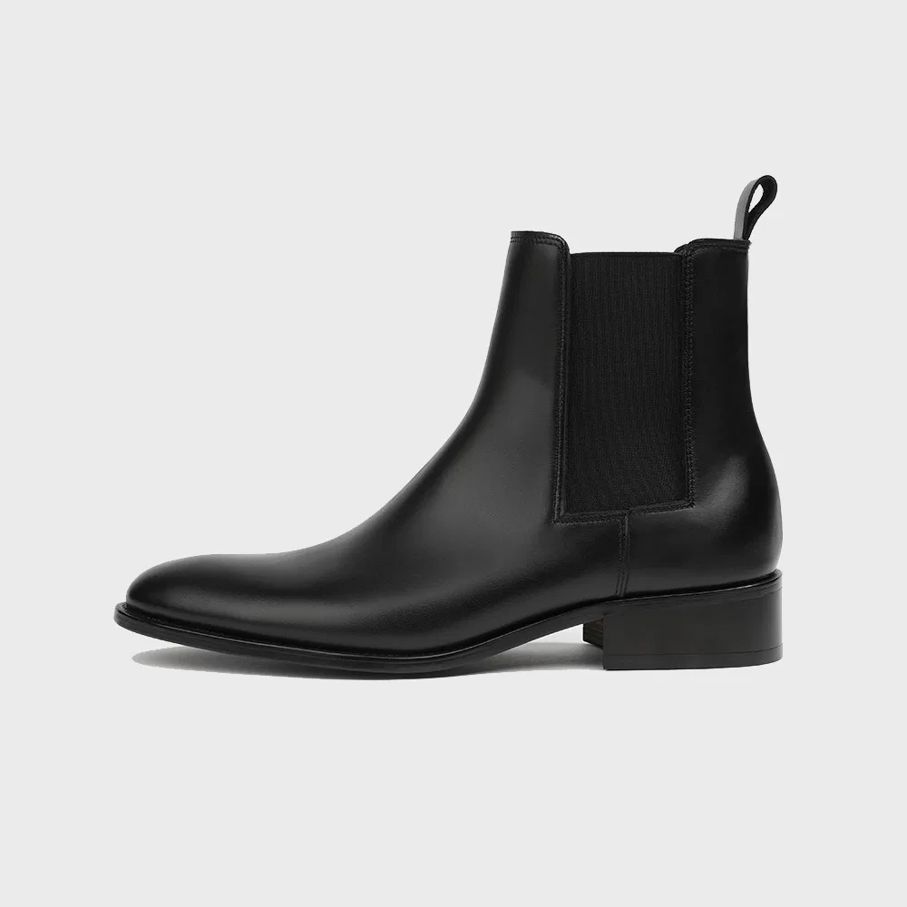 Мужские чёрные челси Rians Slim Toe Square Banding от Firenze.A