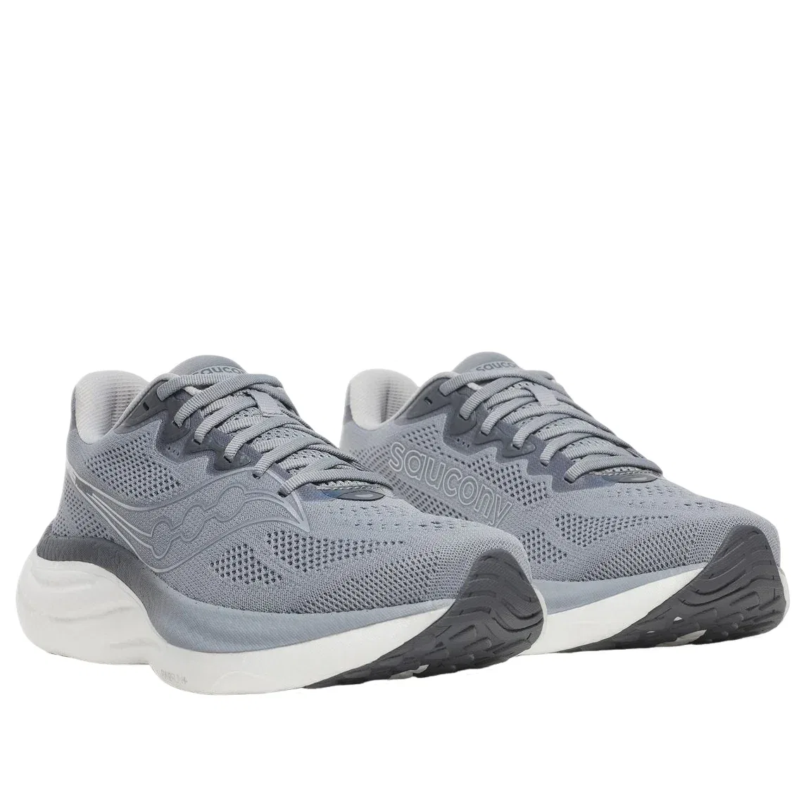 Кроссовки Saucony Ride 19 Wide 'Flint Shadow' S21056-106, серый — фото 2