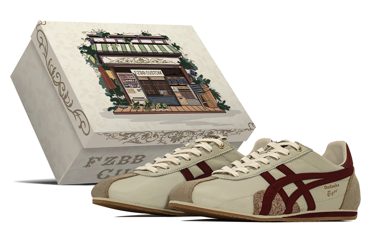 

Runspark амортизирующие легкие низкие кроссовки унисекс Onitsuka Tiger, белый/красный