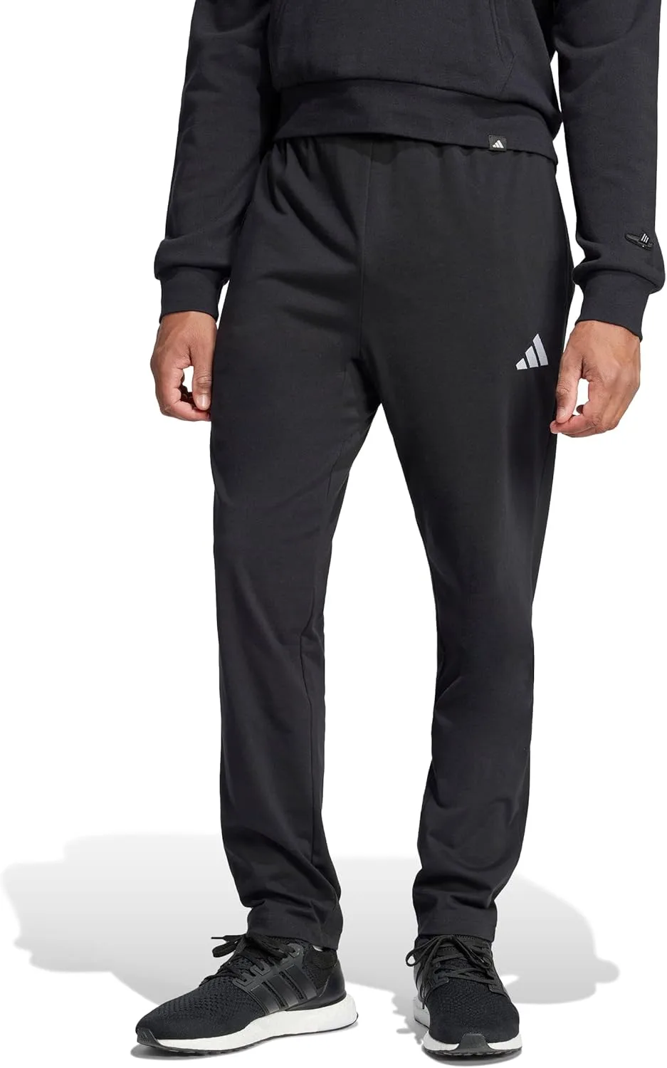 Мужские спортивные брюки Adidas Essentials Linear Single Jersey, черно-белый