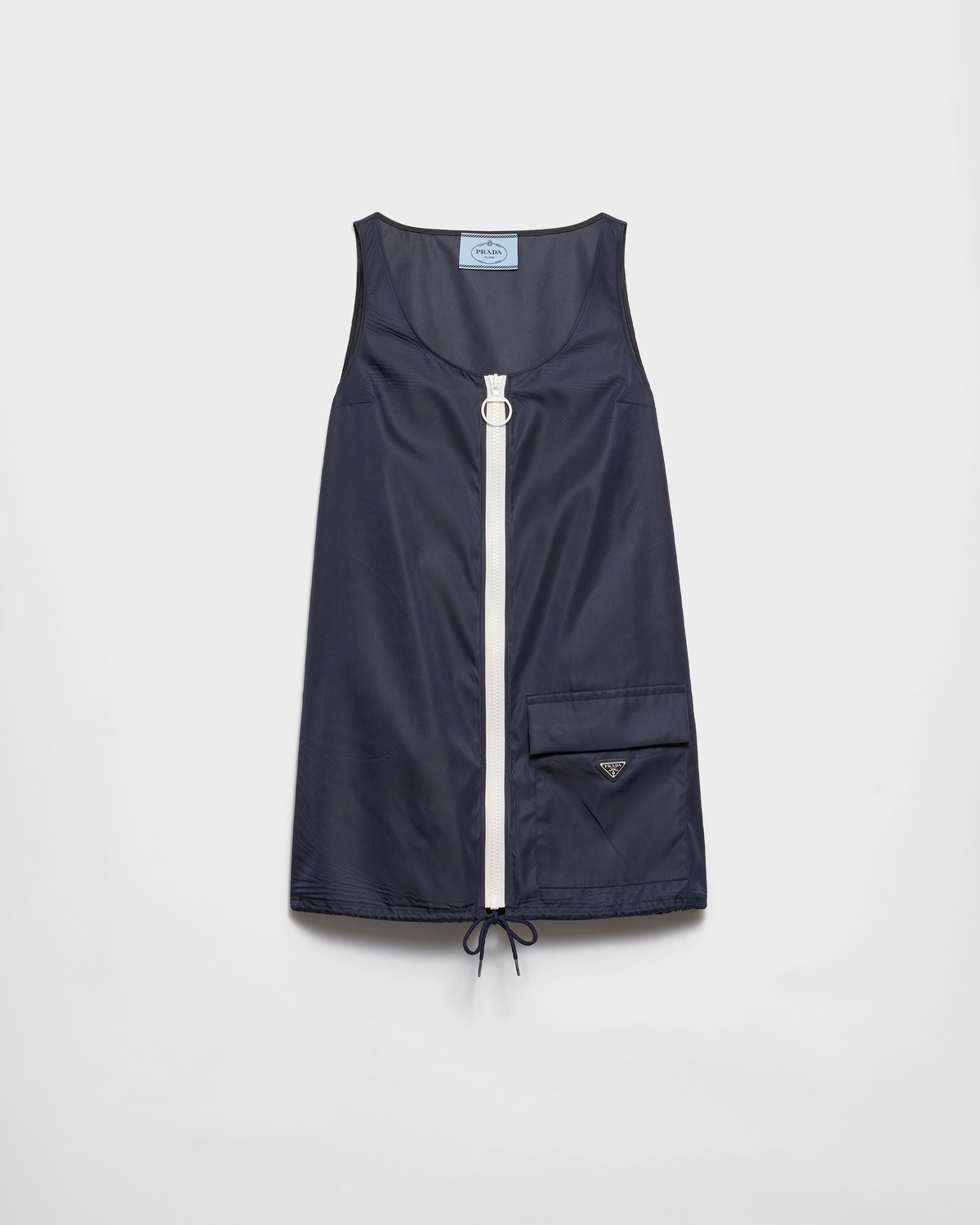 

Мини-платье из переработанного нейлона Prada, синий