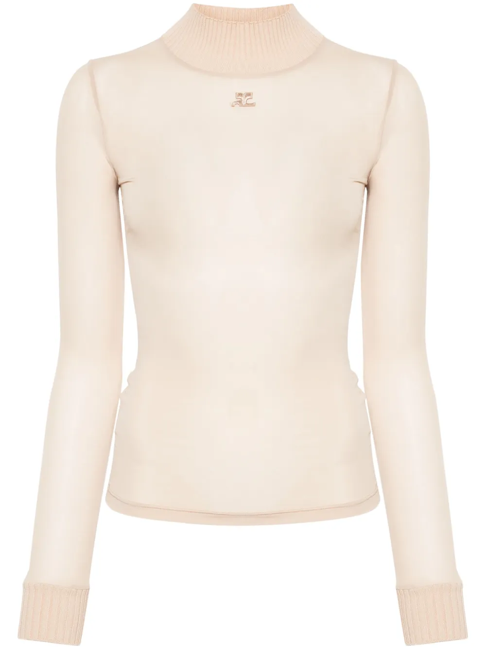 

Сетчатый топ Reedition Courrèges, нейтральный